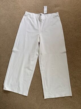 Eileen Fisher White Wide Ankle Pants-brand new with tags